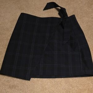 Black Plaid Women's Skirt